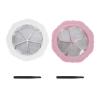 Beaupretty Eyeshadow Pallets 2pcs Empty Eyeshadow Case 5 Grids Pigment Pan Pallet Container with Lip Makeup Brush for Blush Concealer Correct Highlight Powder Case Lip Gloss Containers view 1