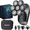 7D Head Shavers for Bald Men - 5 in 1 kensen Electric Head Hair Shaver, Christmas Gift Head Electric Razor with Nose Hair & Beard Trimmer Cordless IPX6 Waterproof Wet Dry LED Display Travel Case view 1