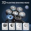 7D Head Shavers for Bald Men - 5 in 1 kensen Electric Head Hair Shaver, Christmas Gift Head Electric Razor with Nose Hair & Beard Trimmer Cordless IPX6 Waterproof Wet Dry LED Display Travel Case view 3