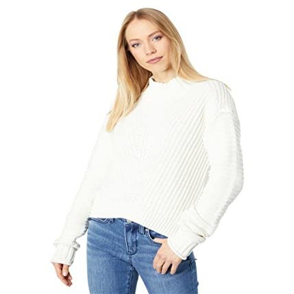 Lucky Brand Textured Turtle Neck Cream XL (US 12-14)