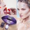 12 Sheets Face Jewels Rhinestones Crystal Stickers, 15g Chunky and Fine Mix Glitter, Eye Face Body Rave Outfits Clothes for Women, Mermaid Makeup Gems Rave Festival Accessories view 3