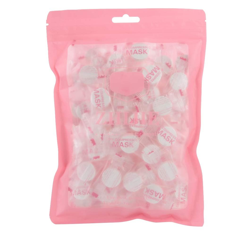 100Pcs/Pack Compressed Face, Non-woven Fiber Skin Care DIY, Cotton Skin Care Wrapped Masks