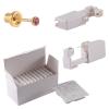 CHUANCI 24PCS/Box Disposable Self Ear Piercing Unit Cartilage Tragus Helix Sterile Piercing Gun NO Pain Piercer Tool Kit Machine (24PCS/Box-3mm Gold Pink Zircon) view 1