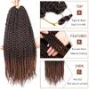 Admutty Havana Twist Crochet Hair 6 Packs 72 Strands 22 inch Crochet Braids Senegalese Twist crochet Hair Jumbo Havana Twist Crochet Braids(T1B/30), 22 Inch (Pack of 6) view 2