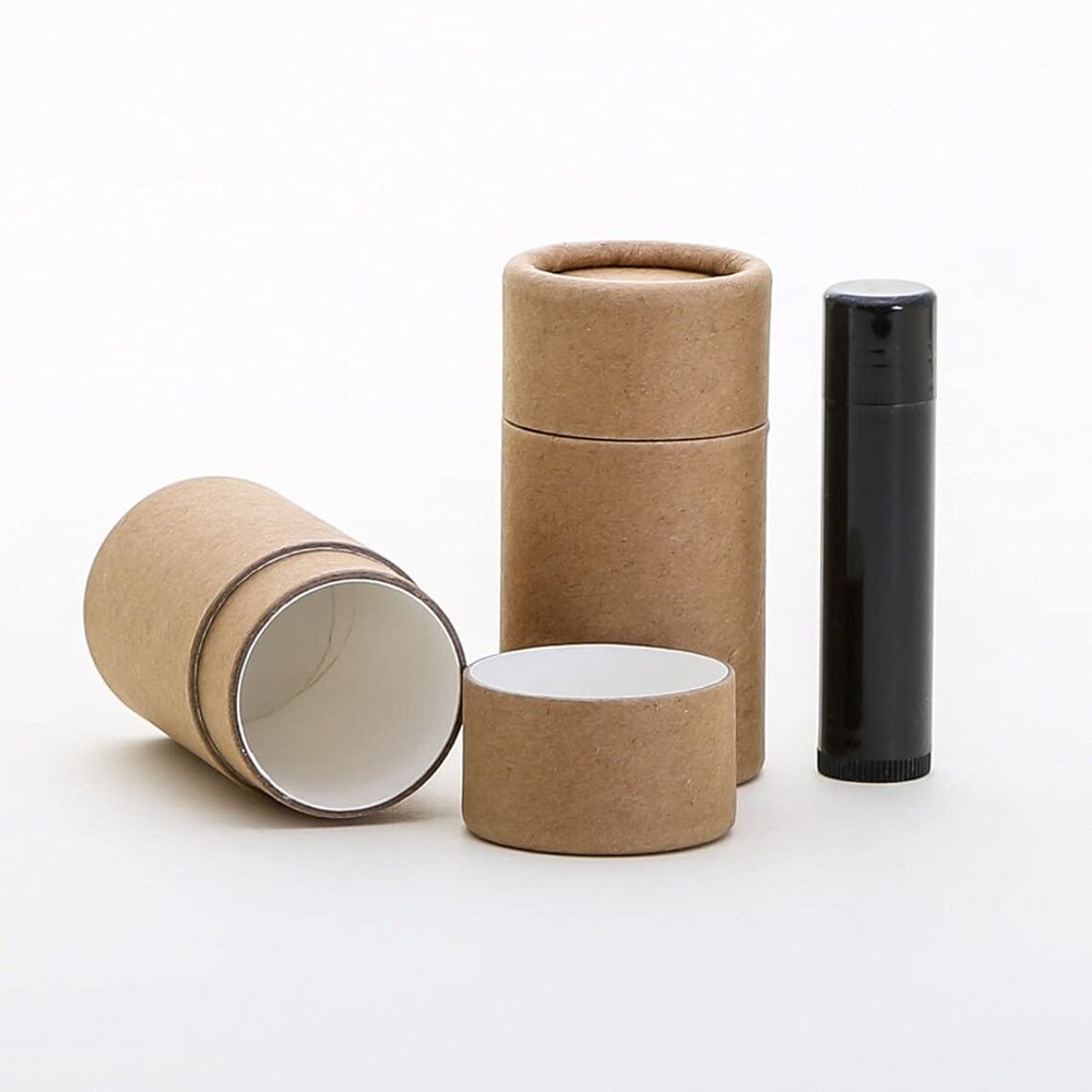 40 mL Kraft Brown Paperboard Deodorant/Cosmetic/Lotion/Lip Balm/Salve Tubes (1000)