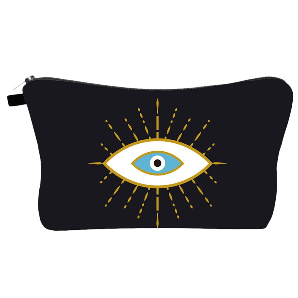 EXCEART Evil Eye Cosmetic Travel Bag Zipper Pouch Trave Makeup Organizer Toiletry Accessories Household Toiletry Bag Decorative Cosmetic Pouch Convenient Lady Makeup Case