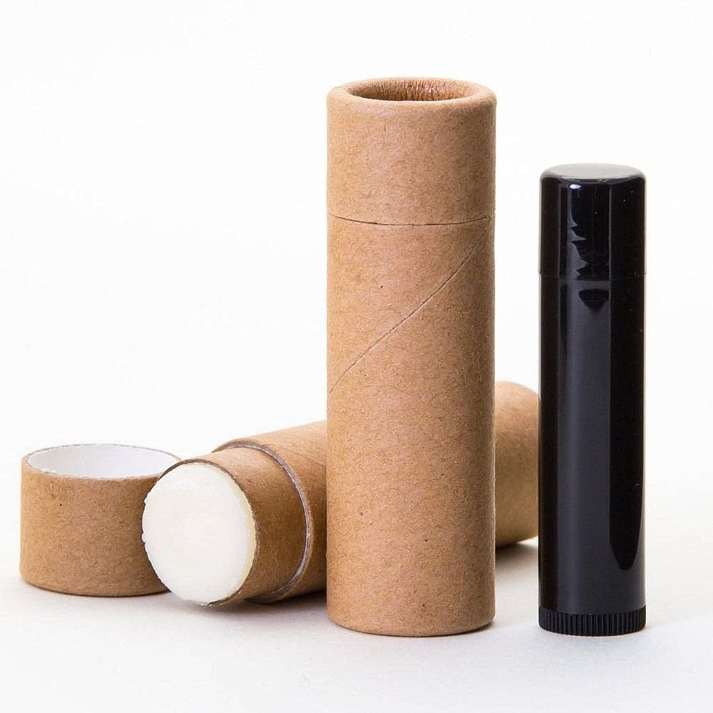 1/2 OZ (Tall) Kraft Brown Paperboard Lip Balm/Cosmetic/Lotion Tubes (300)