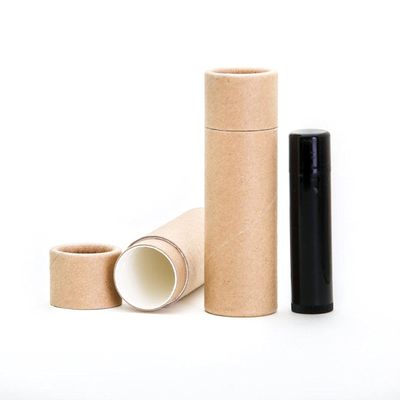 1 OZ Kraft Brown Paperboard Cosmetic/Lotion/Lip Balm/Deodorant Tubes (25)