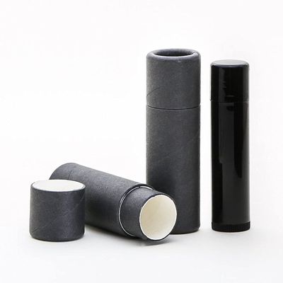 1/3 OZ Black Kraft Paperboard Lip Balm/Salve/Cosmetic/Lotion Tubes (500)