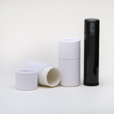 1/4 OZ White Kraft Paperboard Lip Balm/Salve/Cosmetic/Lotion Tubes (25)