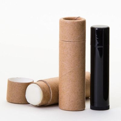 1/3 OZ Kraft Brown Paperboard Lip Balm/Salve/Cosmetic/Lotion Tubes (25)
