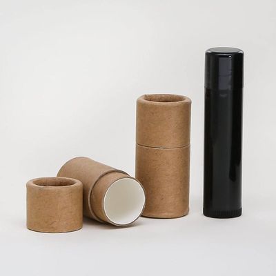 1/4 OZ Kraft Brown Paperboard Lip Balm/Salve/Cosmetic/Lotion Tubes (100)