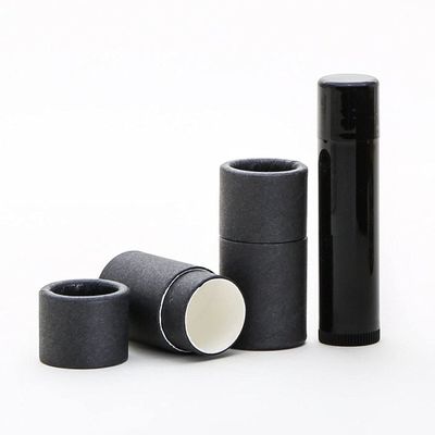 1/4 OZ Black Kraft Paperboard Lip Balm/Salve/Cosmetic/Lotion Tubes (100)