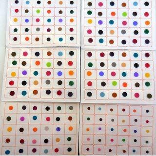 Home N Life Round Multicolor Plain Bindi for Women/Bindi stickers for ladies/Different sizes(Pack of 300 bindis))