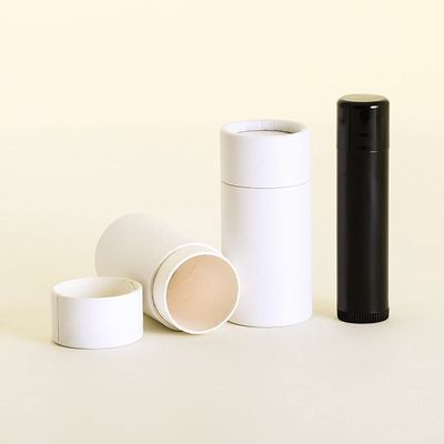 1/2 OZ (Short) White Kraft Paperboard Lip Balm/Cosmetic/Lotion Tubes (300)