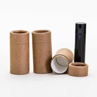 1/2 OZ (Short) Kraft Brown Paperboard Lip Balm/Cosmetic/Lotion Tubes (50)