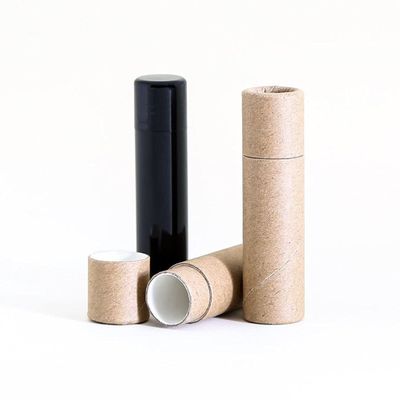 6 mL Kraft Brown Paperboard Lip Balm/Salve/Cosmetic/Lotion Tubes (300)