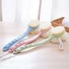 Exfoliating Washcloths Shower Body Brush with Bristles and Soft Loofah Back Scrubber Bath Mesh Sponge with Curved Long Handle Brush for Exfoliating Bath, Body Brush Exfoliating Towel for Body view 3