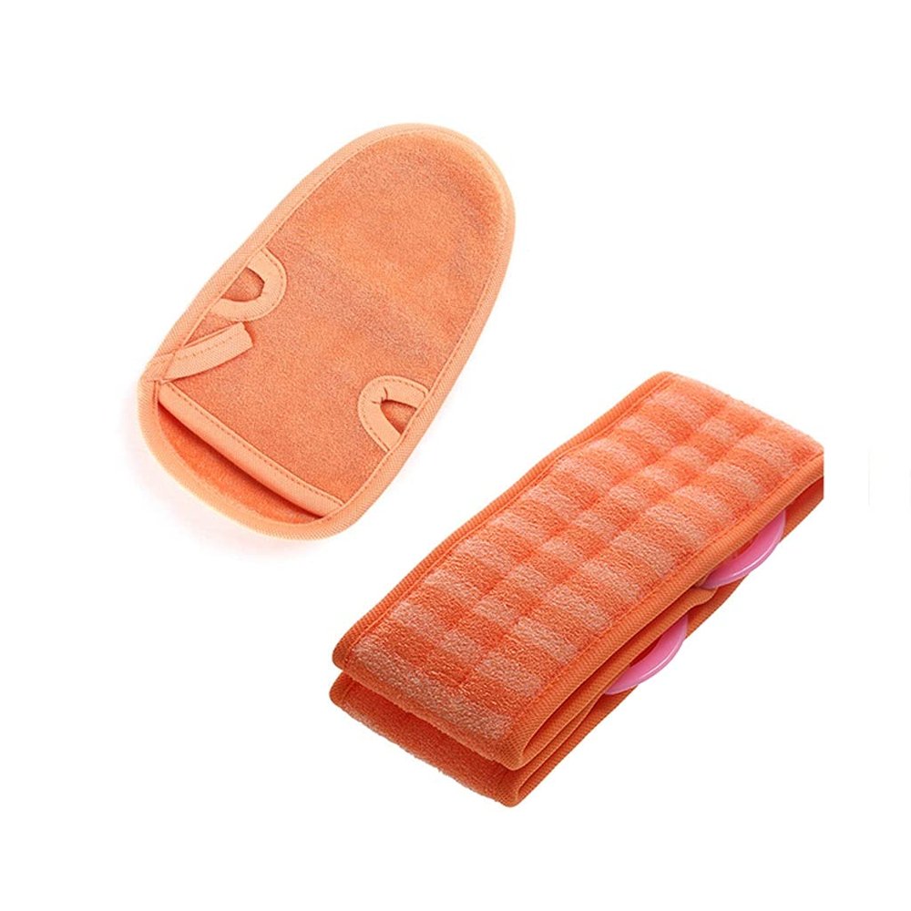Exfoliating Washcloths Back Scrubber for Shower Exfoliating Gloves Set for Shower (2 Pcs) Back Scrubber, Exfoliating Mitt Glove for Men and Women, Exfoliating and Deep Clean Exfoliating Towel for Body
