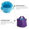Beaupretty 2pcs Portable Folding Foot Bath Basin Travel Foot Soaking Tub for Camping Outdoor Use for Adults Boys and Girls Capacity Easy to Carry Design view 3
