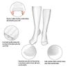 Eyelash Fashion Compression Socks,Closed Eyes Pink Lipstick Glamor Makeup Cosmetics Beauty Performance Polyester Cushioned Athletic Crew Socks for Running,Athletic,Fuchsia Black White- 19.8 inch view 4