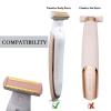 3PCS LinMei Razor Replacement Heads Compatible for Finishing Touch Flawless Body Rechargeable Ladies Shaver and Trimmer with USB Charger, 2 Cleaning Brush view 2