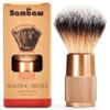 Bambaw - Synthetic Shaving Brush Rose Gold | Vegan Shaving Brush | Razor Bumps Treatment for Women | Shaving Brush in Metal for Ingrown Hair and Razor Burn Treatment| Pre Shave Exfoliator for Women view 1