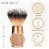 Bambaw - Synthetic Shaving Brush Rose Gold | Vegan Shaving Brush | Razor Bumps Treatment for Women | Shaving Brush in Metal for Ingrown Hair and Razor Burn Treatment| Pre Shave Exfoliator for Women view 3