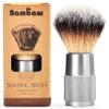 Bambaw - Shaving Brush Vegan | Silver | Ingrown Hair and Razor Bumps Treatment| Durable Shaving Brush Metal Handle| Shaving Brushes for Men and Women | Waste Free Synthetic Hair Brush view 1