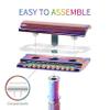 Bambaw Double Edge Safety Razor with 5 Safety Razor Blades, Women & Mens Safety Shaving Razor, Reusable Razor, Plastic Free  Rainbow view 3