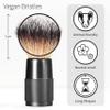 Bambaw - Synthetic Shaving Brush Black | Best Ingrown Hair Treatment | Wet Shaving Brush Shave Brush| Shaving Brush Metal Handle | Your Razor Bump Treatment view 2