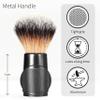 Bambaw - Synthetic Shaving Brush Black | Best Ingrown Hair Treatment | Wet Shaving Brush Shave Brush| Shaving Brush Metal Handle | Your Razor Bump Treatment view 3