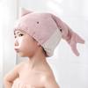 Foyadi Hair Drying Towel for Kids Girls, Cute Cartoon Absorbent Quick Drying Bath Wrap Set for Bathing, Spa, Swimming Pool, Soft Microfiber Cap for Curly Long & Wet Hair, Pink view 4