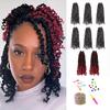 10 Inches 8 Packs Passion Twist Crochet Hair for Black Women-Mixed Color Combo Pack(6 packs 1B+2 packs T1B/BUG),Pre-twisted Pre Looped Soft Synthetic Braided Hair Extensions(10"-8 Packs,1B+TBUG) view 1