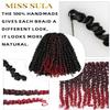 10 Inches 8 Packs Passion Twist Crochet Hair for Black Women-Mixed Color Combo Pack(6 packs 1B+2 packs T1B/BUG),Pre-twisted Pre Looped Soft Synthetic Braided Hair Extensions(10"-8 Packs,1B+TBUG) view 3