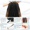 14 Inches 8 Packs Passion Twist Crochet Hair-Mixed Color Combo Pack(6 packs 1B+2 packs T1B/27),Pre-twisted Pre Looped Super Soft & Bouncy Synthetic Hair Extensions For Black Women(14"-8 Packs,1B+T27) view 3