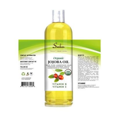 100% Pure Organic Unrefined Golden Jojoba Oil 16 Oz (Ounces)