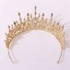 Baroque Retro Crystal Bridal Tiaras Crown Wedding Hair Accessories Rhinestone Diadem Tiara Headbands (Color : Yellow) view 4