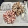 Large satin Scrunchies XL Silk Oversized Scrunchie for Thick long Hair Scrunchy Bobbles Hair Ties Jumbo for Women Girls view 2