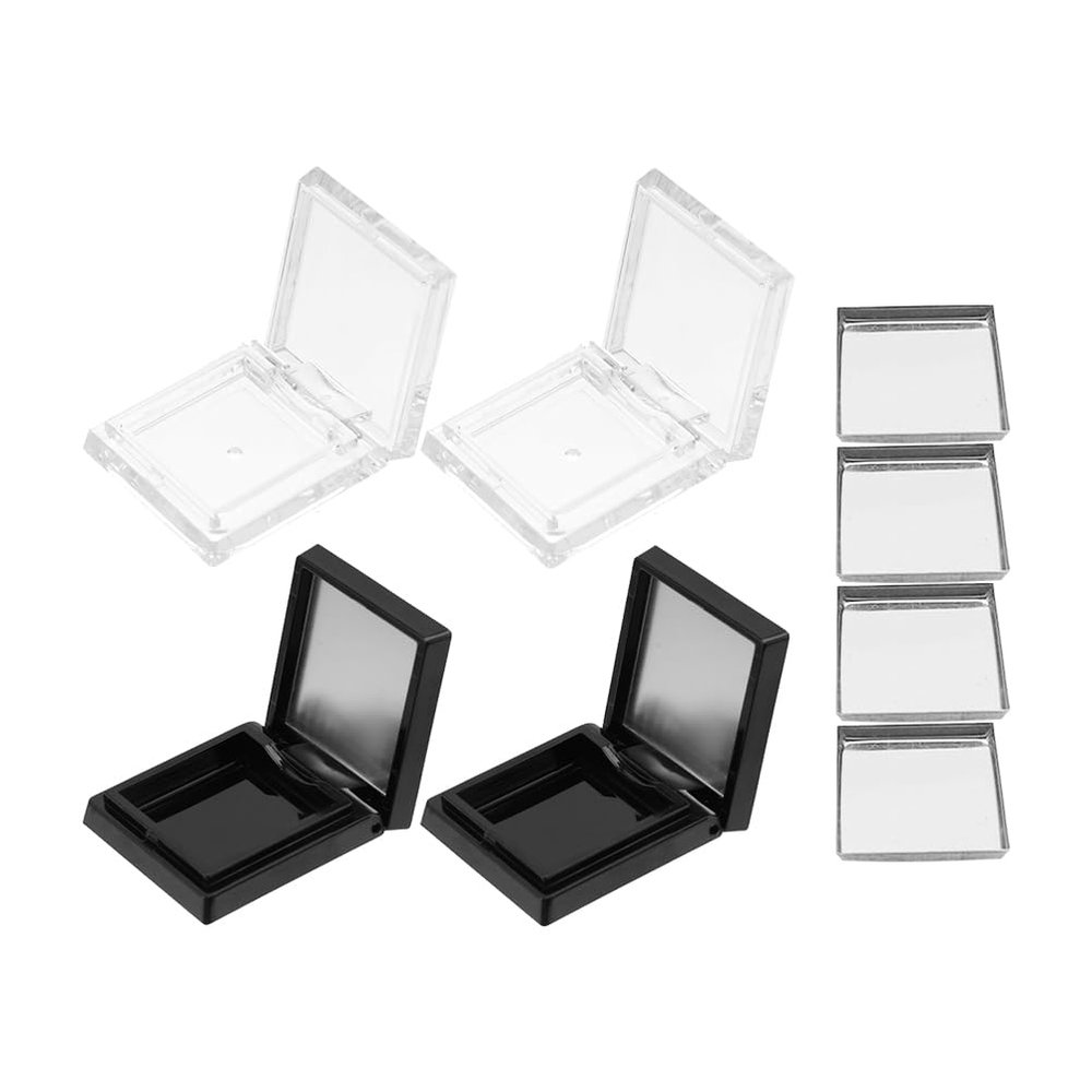 Beaupretty 4pcs Empty Eyeshadow Containers, Empty Square Eyeshadow Case, Makeup Shadow Container with 4 Pans