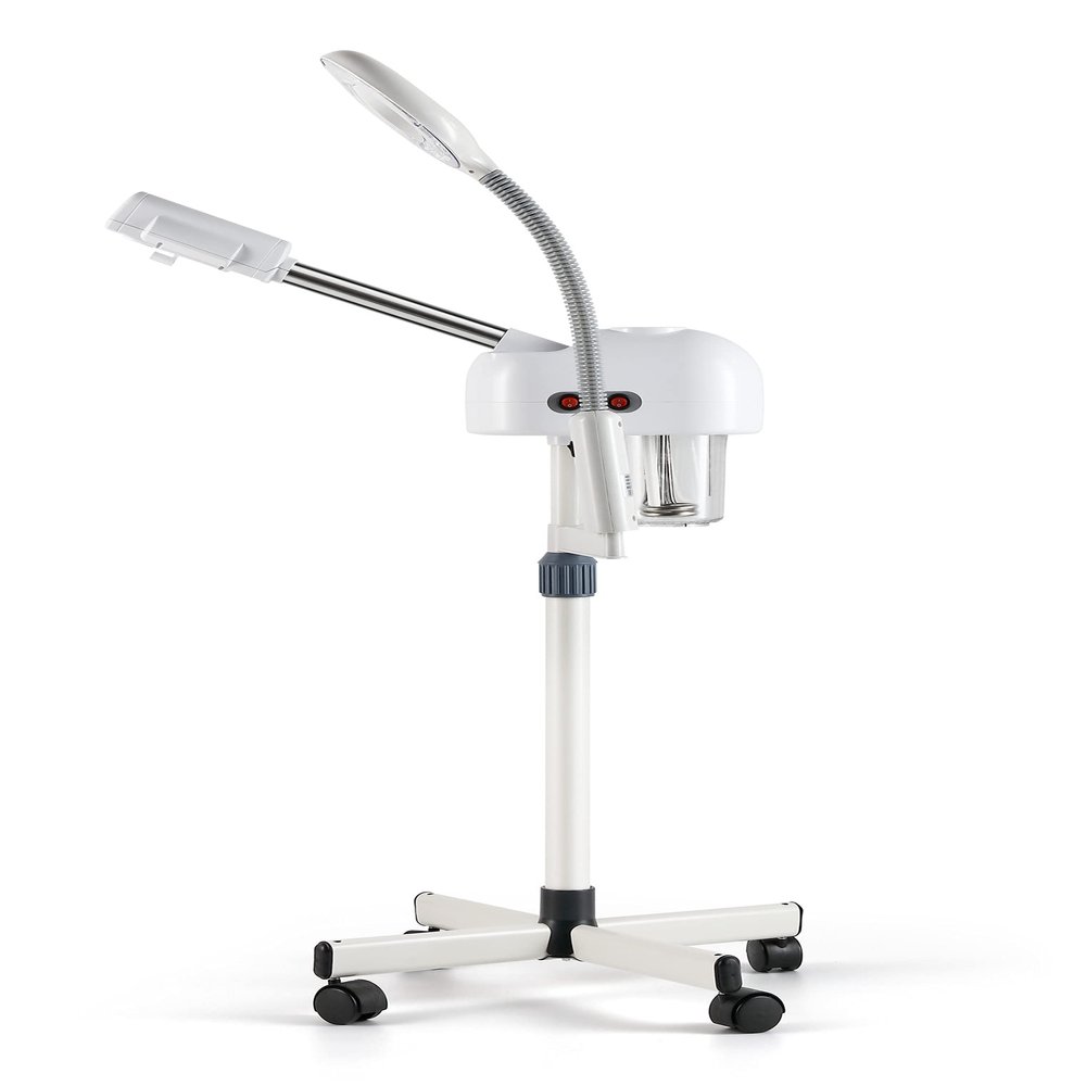 Funnylife 2 in 1 Facial Steamer with 5X Magnifying Lamp, Aromatherapy Face Steamer for Home Beauty Salon, Personal Skin Care Deep Cleaning Beauty Equipment