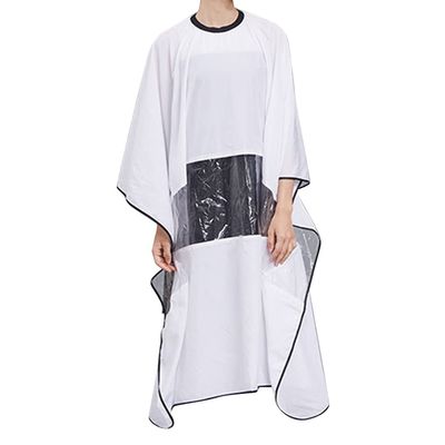Beaupretty Home Salon Hair Cutting Cape Viewing Window Lightweight Breathable Smock for Hair Dying Professional Barber Cape for Adults Machine Washable Fits