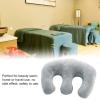 shamjina Soft Detachable Chest Pillow Chest Pad Breast Support Pillow Feminine Bolster for SPA Beauty Salon Massage Table for Better Sleep - Grey view 4
