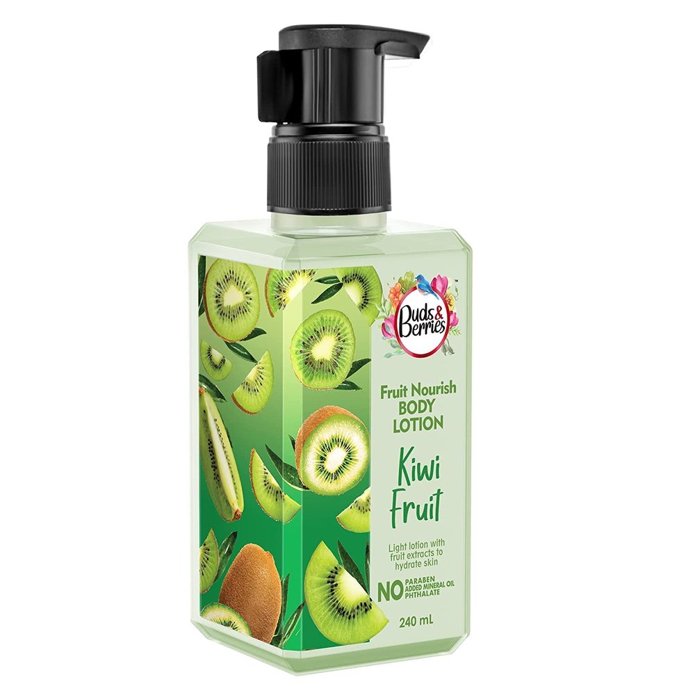 Buds & Berries Fruit Nourish Kiwi Body Gel Lotion, Normal Skin, No Paraben, 240 ml