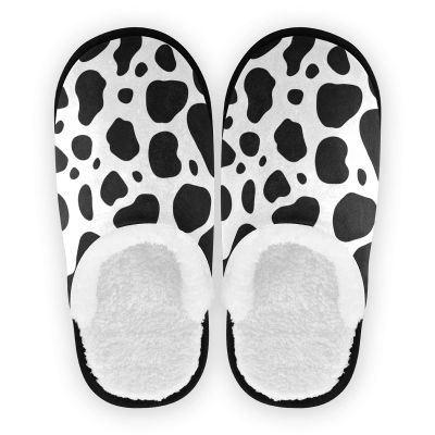 Umidedor Cow Print Slippers For Women Girls, Soft Memory Foam Non-Slip Indoor House Slippers Home Shoes For Bedroom Hotel Travel Spa 5-8