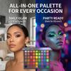 54 Color Professional Eyeshadow Palette  Ultra Pigmented Matte & Shimmer Bold Green, Forest & Olive Shades, Easy to Blend, Full Spectrum Warm & Cool Tones for Halloween & Christmas Glam Makeup view 3
