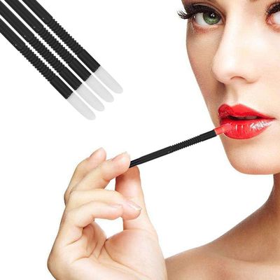 100PCS Disposable Lip Brushes Make Up Brush Lipstick Applicators Wands Lipstick Gloss Wands Applicator Makeup Beauty Tool Kits(Short lip brush)