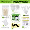 Nose Wax Kit Men and Women with 20 Applicators (15-20 Uses), Nose Hair Wax Kit for Nose & Ear Hair Removal, Painless & Fast, Long-Lasting Results Up to 5 Weeks (100g Nose Wax) view 3