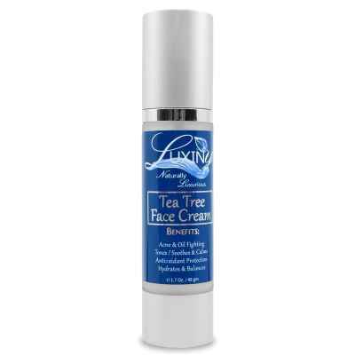 Luxiny Tea Tree Moisturizer Face Cream, Made in America, with Salicylic Acid & Aloe Vera, a Rich Hydrating Night Cream for Dry Skin & a Daily Mattifying Moisturizer for Acne & Oily Skin, 1.7 oz