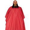 Barber Strong The Barber Cape Haircut Cover for Men, Hair Repelling and Static-Reducing Material, Flexible Elastic Neckband, Water Resistant Fabric, Oversized for Complete Coverage - Red/White Stripe view 1